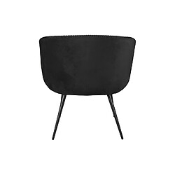 Avis LEITMOTIV Fauteuil en velours Majestic - Noir