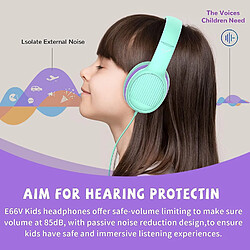 Avis Universal Écouteurs pour enfants, écouteurs à oreilles de limite de 85 dB, garçons et filles, enfants et tout-petits, oreilles de chat détachables, partage audio, écouteurs réglables