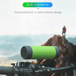 Universal Haut-parleurs Bluetooth Haut-parleurs portables sans fil extérieurs Système audio Subwoofer de vélo Lumière LED de haut-parleur de vélo Equitation Musique | Haut-parleur portable (vert)