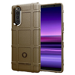 Wewoo Coque Souple Pour Sony Xperia 5 TPU Antichoc à Couverture Complète Marron