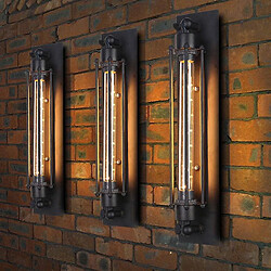 Acheter Universal American Vintage LED E27 style industriel décoratif lampe murale chevet lit spectateur apprendre balcon allée café salle à manger applique murale (pas d'ampoule) (noir)