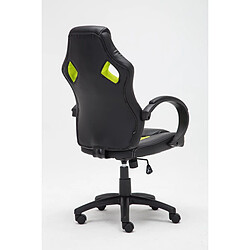 Avis Decoshop26 Fauteuil chaise de bureau confortable hauteur réglable en synthétique vert BUR10162