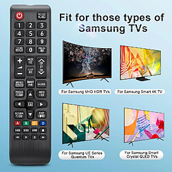 SANAG Remplacement Universel Pour Samsung-Smart-Tv-Remote, Nouvelle Telecommande Infrarouge Pour Samsung, Pour Tous Les Televiseurs Samsung Lcd Led Hdtv 3D Curved Frame Solar Smart Tvs