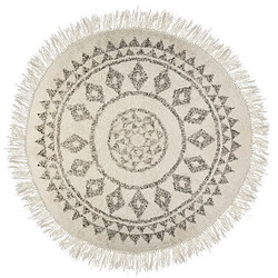 Atmosphera, Createur D'Interieur Tapis Ethnique - Diam. 120 cm - Beige