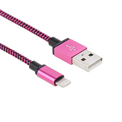 Acheter Wewoo Câble Magenta pour iPhone 6 & 6 Plus, 5 & 5S & 5C, iPad Air 2 & Air, mini 1/2/3, iPod touch 5 2m tissé style Lightning à USB données de synchronisation / de chargement,