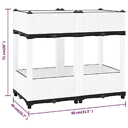 vidaXL Lit surélevé 80x40x71 cm Polypropylène pas cher