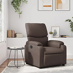 vidaXL Fauteuil inclinable Marron Similicuir