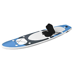 vidaXL Ensemble de planche SUP gonflable Bleu 360x81x10 cm