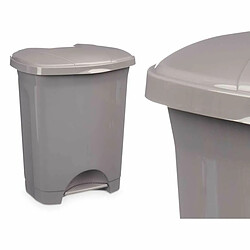 BigBuy Home Poubelle à pédale Gris Plastique 10 L (8 Unités)