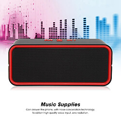 Avis ComfortXL Haut-parleur bluetooth sans fil 5.0 stéréo, enceinte portable avec caisson de basses pour ordinateur portable mobile rouge