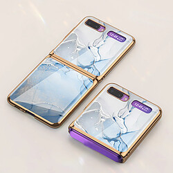 Coque de protection verre ultra-mince anti-Scratches pour Samsung Galaxy Z Flip Gris et Bleu