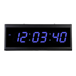 Horloge murale numérique LED Heure montre mode veille 24H Affichage UE bleu