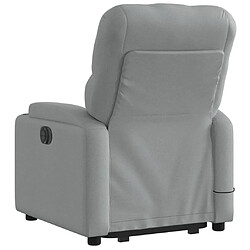 Acheter vidaXL Fauteuil inclinable de massage électrique Gris clair Tissu