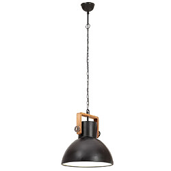 Avis vidaXL Lampe suspendue industrielle 25 W Noir Rond 40 cm E27