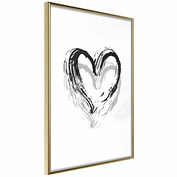 Paris Prix Affiche Murale Encadrée Painted Declaration of Love 20 x 30 cm Or