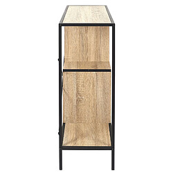 Avis The Home Deco Factory Etagère Edison - H. 79,50 cm - Noir et imitation Bois