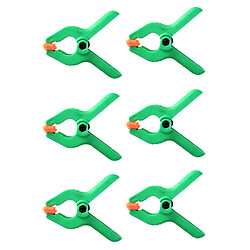 Avis 6pcs 2 Pouces En Plastique En Nylon Ressort Pince Photographie Fond Un Clips Vert