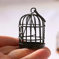 Avis 1:12 échelle Maison de Poupée Miniature, Noir Métal Alliage Birdcage,Simulation Salon Meubles Fournitures, Paysage Décoration