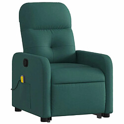 Avis Maison Chic Fauteuil Relax pour salon, Fauteuil inclinable de massage Vert foncé Tissu -GKD19904