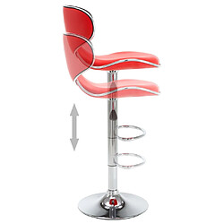 Acheter vidaXL Tabourets de bar 2 pcs rouge similicuir