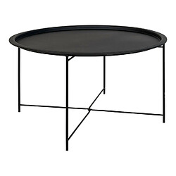 Avis Mes Table basse ronde 75x75x43 cm en métal noir