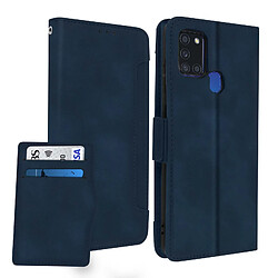 Avizar Housse Samsung Galaxy A21s Étui Folio Portefeuille Fonction Support - Bleu nuit