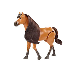 Mattel Cheval Galopant Articulé Dreamworks Spirit l'Indomptable avec Accessoires Marron