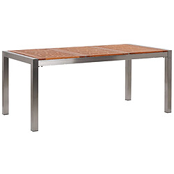 Beliani Table de jardin Bois Marron GROSSETO