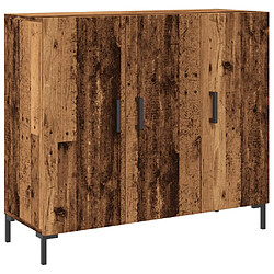 vidaXL Buffet vieux bois 90x34x80 cm bois d'ingénierie