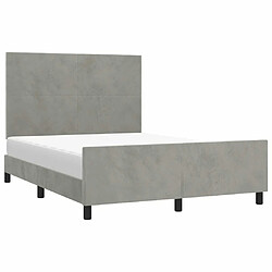 Avis Maison Chic Lit adulte - Cadre Structure de lit avec tête de lit Contemporain Gris clair 140x200 cm -MN51064