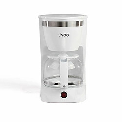 Livoo Cafetière Electrique 800W 12-tasses-Classique Blanche haute qualité