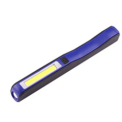 Avis Wewoo Lampe de poche torche bleu 100LM COB LED 2-Modes haute luminosité forme de stylo lumière de travail / de avec 90 degrés rotatif pince à magnétique, blanche