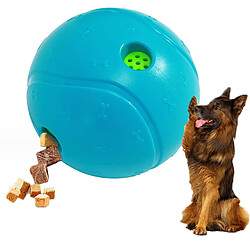 Jouets pour chien en caoutchouc naturel avec boules de friandises pour chien (bleu)