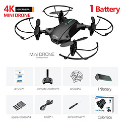 Acheter Universal Mini drone avec caméra 4K HD WiFi FPV RC Hélicoptère 360 ° roulant une clé retour gyroscopique quadricoptère pliable à six axes