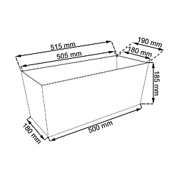 Pot de fleur système d'irrigation Rato Case DRTC500 S449 blanc