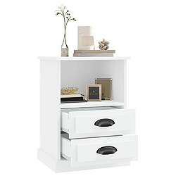 Maison Chic Table de chevet Table de Nuit Meuble de Rangement blanc 43x36x60 cm pas cher