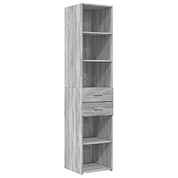 vidaXL Buffet haut sonoma gris 40x42,5x185 cm bois d'ingénierie