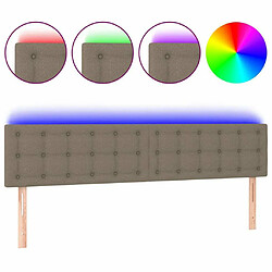 Maison Chic Tête de lit scandinave à LED,meuble de chambre Taupe 160x5x78/88 cm Tissu -MN68687