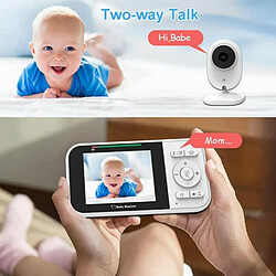 Babyphone Camera Avec Écran LCD 2.8 Pouces Vision Nocturne Et Surveillance Température EU Plug YONIS pas cher