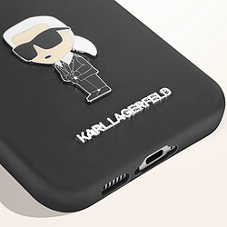 Karl Lagerfeld Coque pour Samsung Galaxy S23 FE Design Ikonik Métal Silicone Rigide Noir pas cher