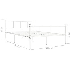 Acheter vidaXL Cadre de lit sans matelas blanc métal 120x200 cm