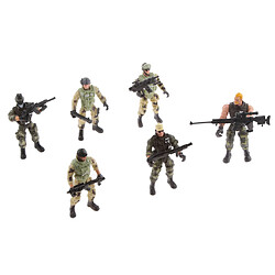 6pcs Figurines Police Soldats Mâles avec Armes Modèle Enfants Cadeau Action Figure Jouets