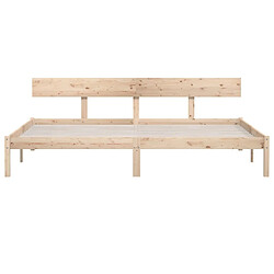 Acheter Maison Chic Lit adulte - Lit simple Cadre de lit,Structure du lit Contemporain Bois de pin massif 200x200 cm -MN80378