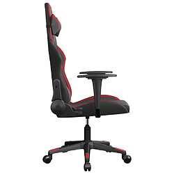 Avis vidaXL Chaise de jeu de massage Noir et rouge bordeaux Similicuir