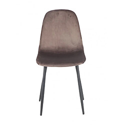 Avis Meubletmoi Lot de 2 Chaises velours marron - BIBA