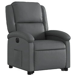 Avis Maison Chic Fauteuil Relax pour salon, Fauteuil inclinable électrique gris similicuir -GKD10205