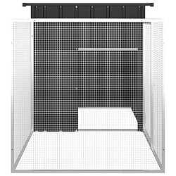 Avis vidaXL Cage pour poules Anthracite 200x91x100 cm Acier galvanisé