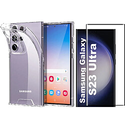 Coque Silicone Transparente + Verre Trempe Pour Samsung Galaxy S23 Ultra 5G Little Boutik®