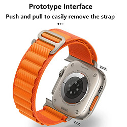 Avis PHONECARE Bracelet NylonSense Alpine S (Poignet de 130mm a 160mm) pour Apple Watch Series 8 - 45mm - Orange