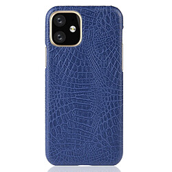 Wewoo Coque Rigide Pour iPhone 11 Crocodile antichoc Texture PC + Etui PU Bleu